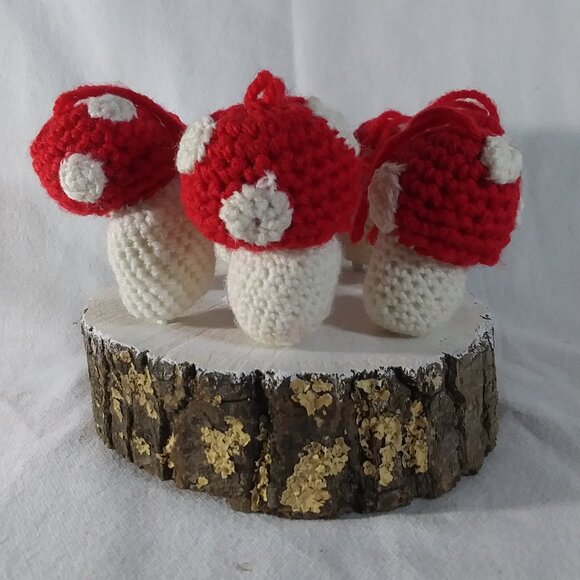 Crochet Hanging Mushroom Decors - Picture 1 of 1